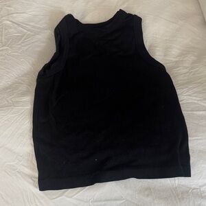 Black Women's Stretchy Ribbed Tank Top - Classic Sleeveless | OS